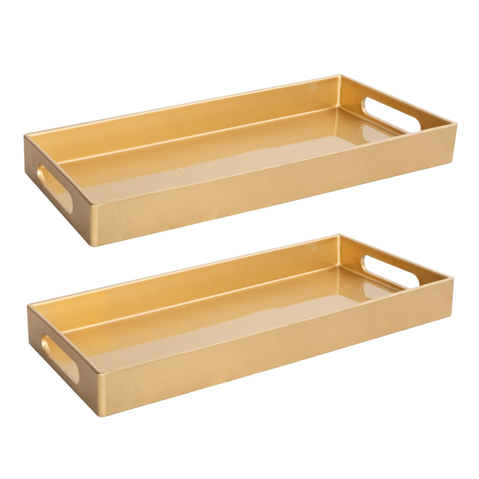 Amazon.com: MAONAME Gold Vanity Tray Set of 2, Plastic Decorative